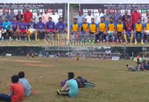 শাহী ঈদগাহস্থ শেখ রাসেল মিনি স্টেডিয়ামে প্রীতি ফুটবল ম্যাচ